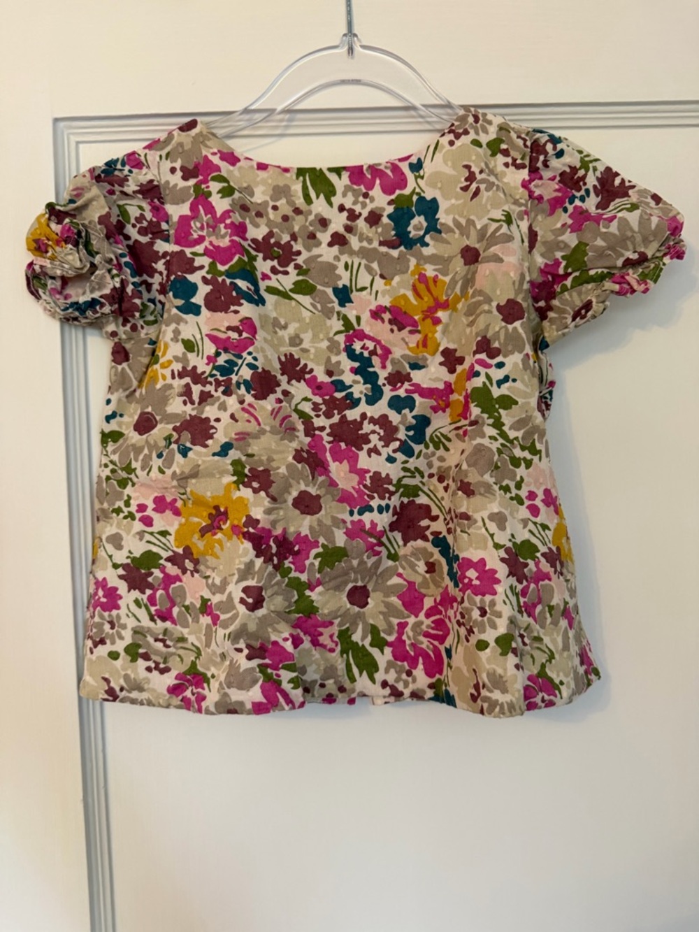 Bonpoint Floral Puff-Sleeve Blouse